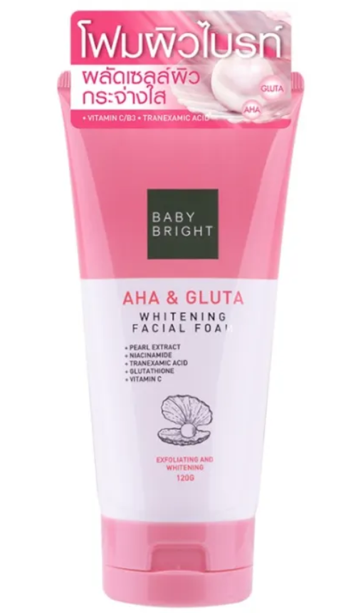 Baby Bright AHA & Gluta Whitening Facial Foam