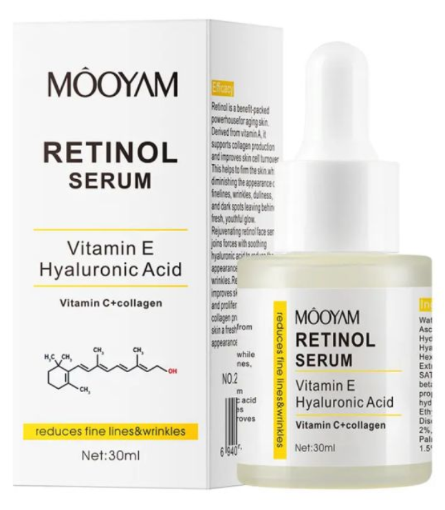 Mooyam Retinol Serum Vitamin E + Hyaluronic Acid + Collagen Formula